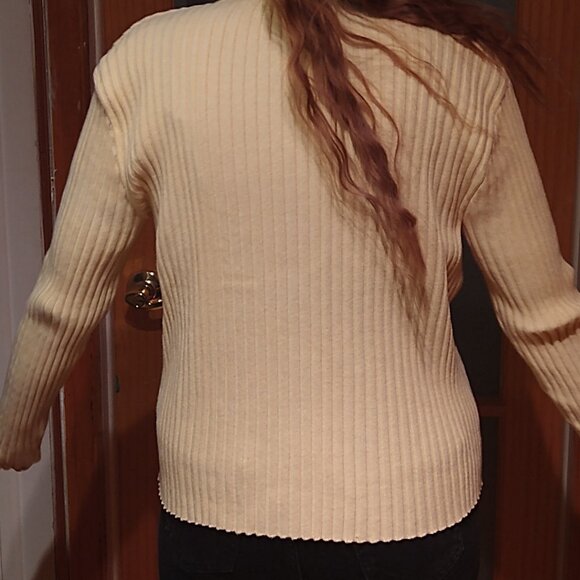Blush by Spiegel light yellow ribbed sweater - Picture 2 of 4